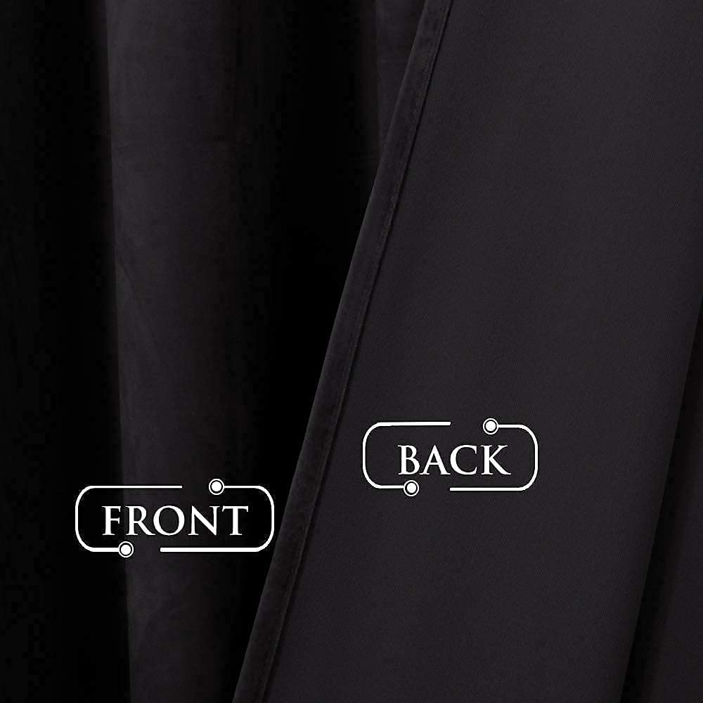 StangH Velvet Curtains with Tiebacks Set - Blackout Window Drapes for Living Room & Bedroom - Soft Luxury Fabric for Home Decor & Light Blocking