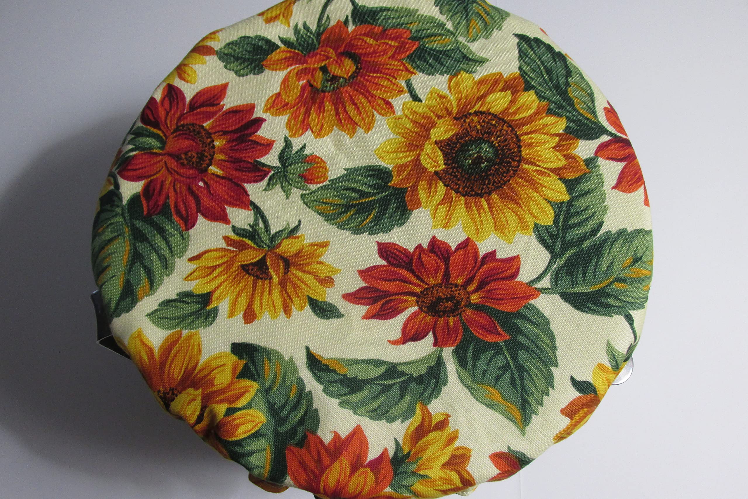 Reversible Kitchen Mixer Bowl Cover - Sunflowers & Bees on Clover Design - Dust Cover for 4.5-5 Qt Bowls - Perfect for Baking, Cooking & Kitchen Storage