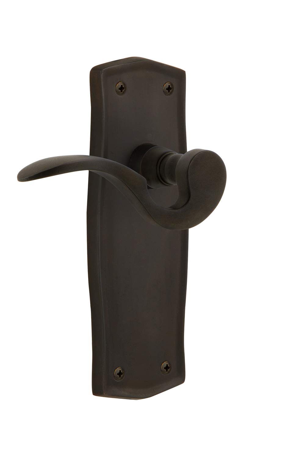Nostalgic Warehouse Prairie Plate Single Dummy Manor Lever - Oil-Rubbed Bronze Vintage Door Handle for Classic Home Decor | Perfect for Farmhouse, Cottage & Traditional Interior Design