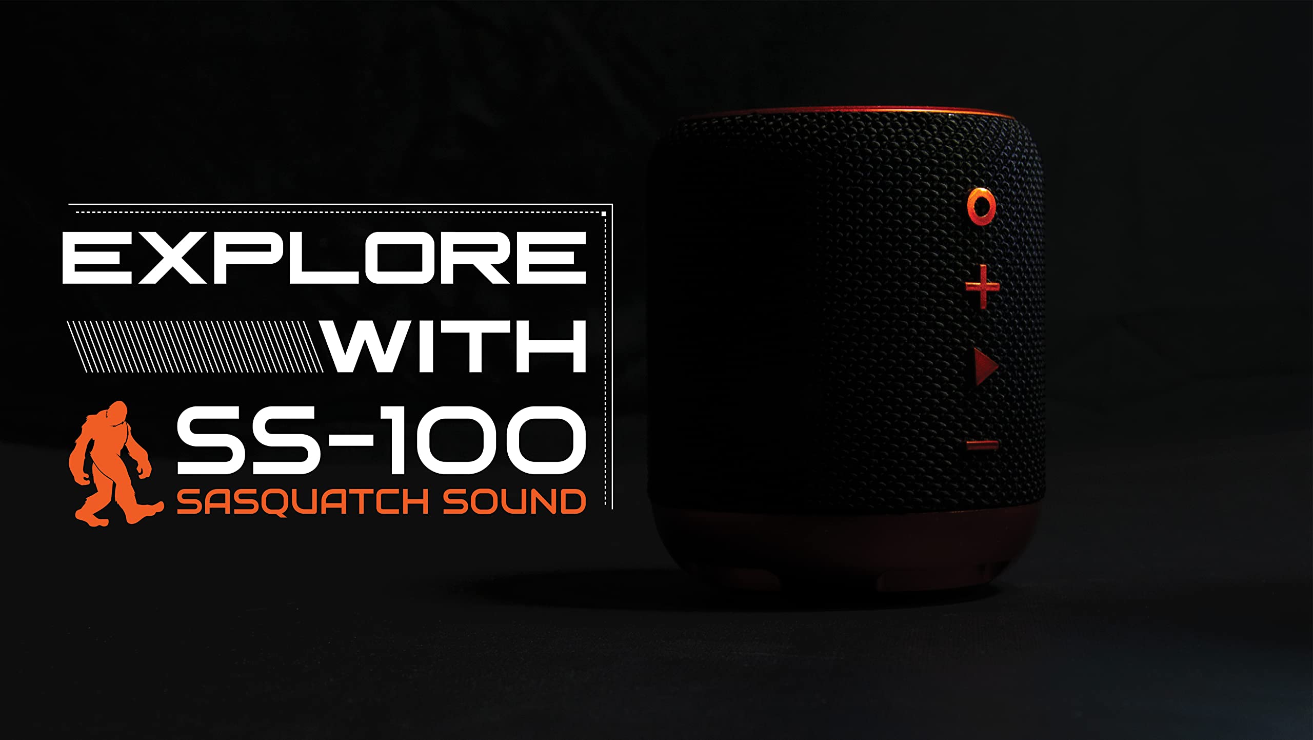 Pure-Hypr Audio SS-100 Sasquatch Sound Weatherproof Bluetooth Speaker - Portable Outdoor Speaker with Powerful Bass, Built-in FM Radio, Rugged Design & Long Battery Life (Black) - Perfect for Camping, Beach Parties & Backyard BBQs
