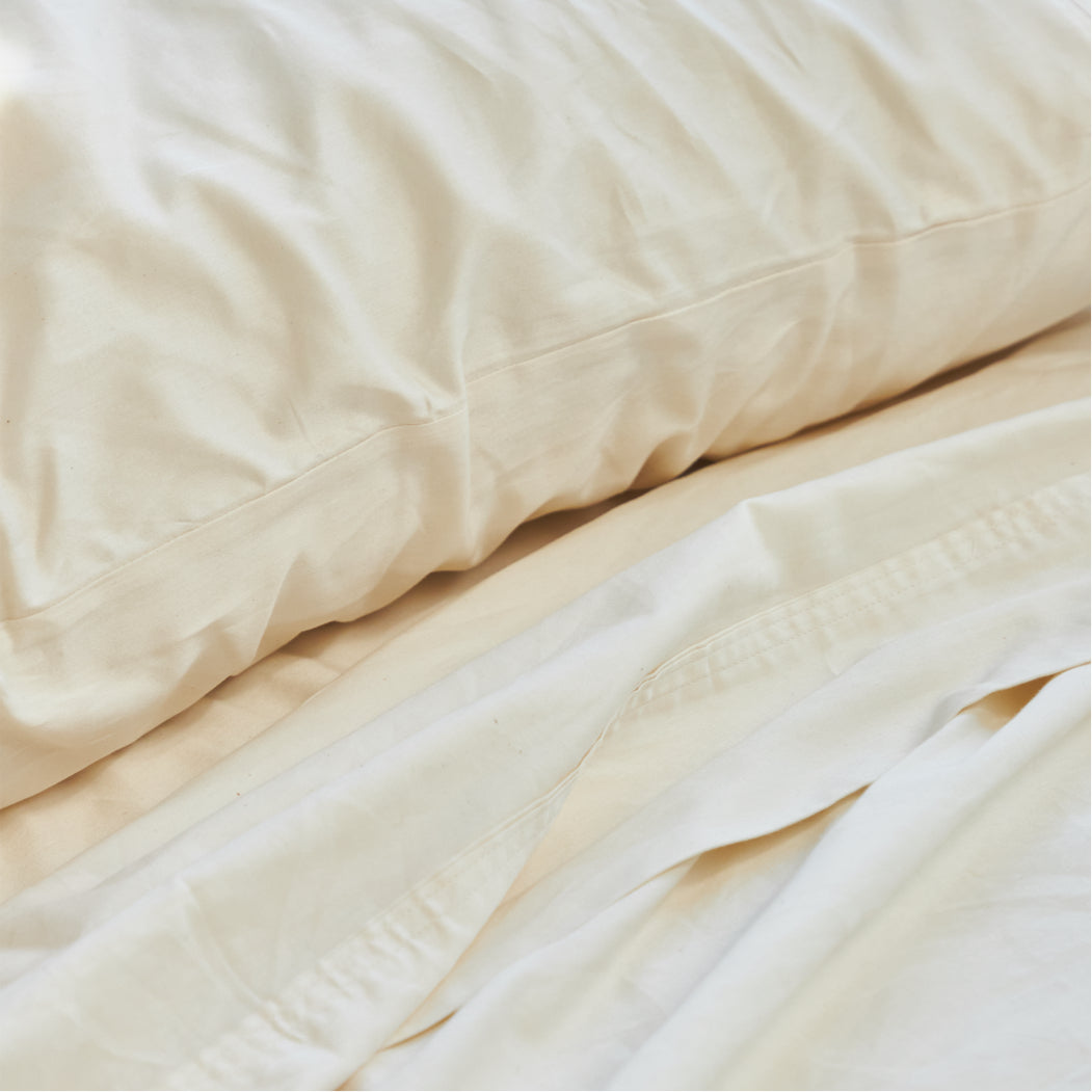 Organic Percale Cotton Sheets - Soft & Breathable Bedding Set for All Seasons - Perfect for Home, Hotel, and Airbnb Use