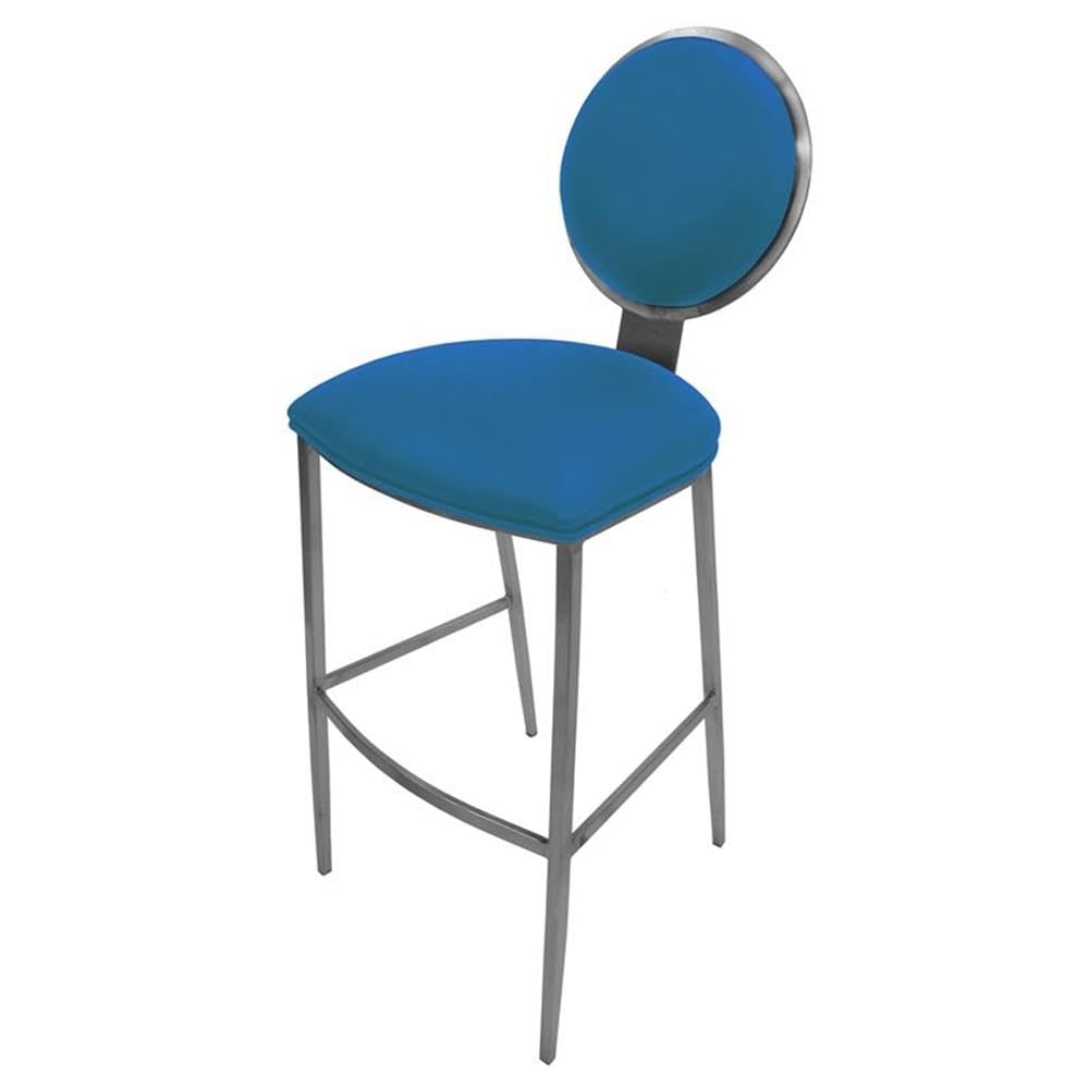Tobias Designs 30 Inch Modern Blue Stainless Steel Bar Stool - Perfect for Kitchen Islands, Breakfast Bars & Home Decor