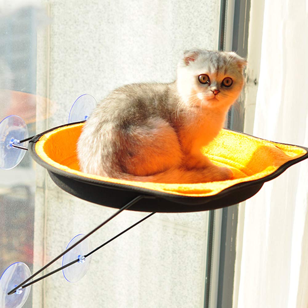 Premium Cat Window Hammock Bed - 360° Sunbathing Perch with Strong Suction Cups, Holds Up to 33 lbs - Space-Saving Hanging Cat Nest for Kitties - Perfect Sunny Window Seat for Relaxation & Bird Watching