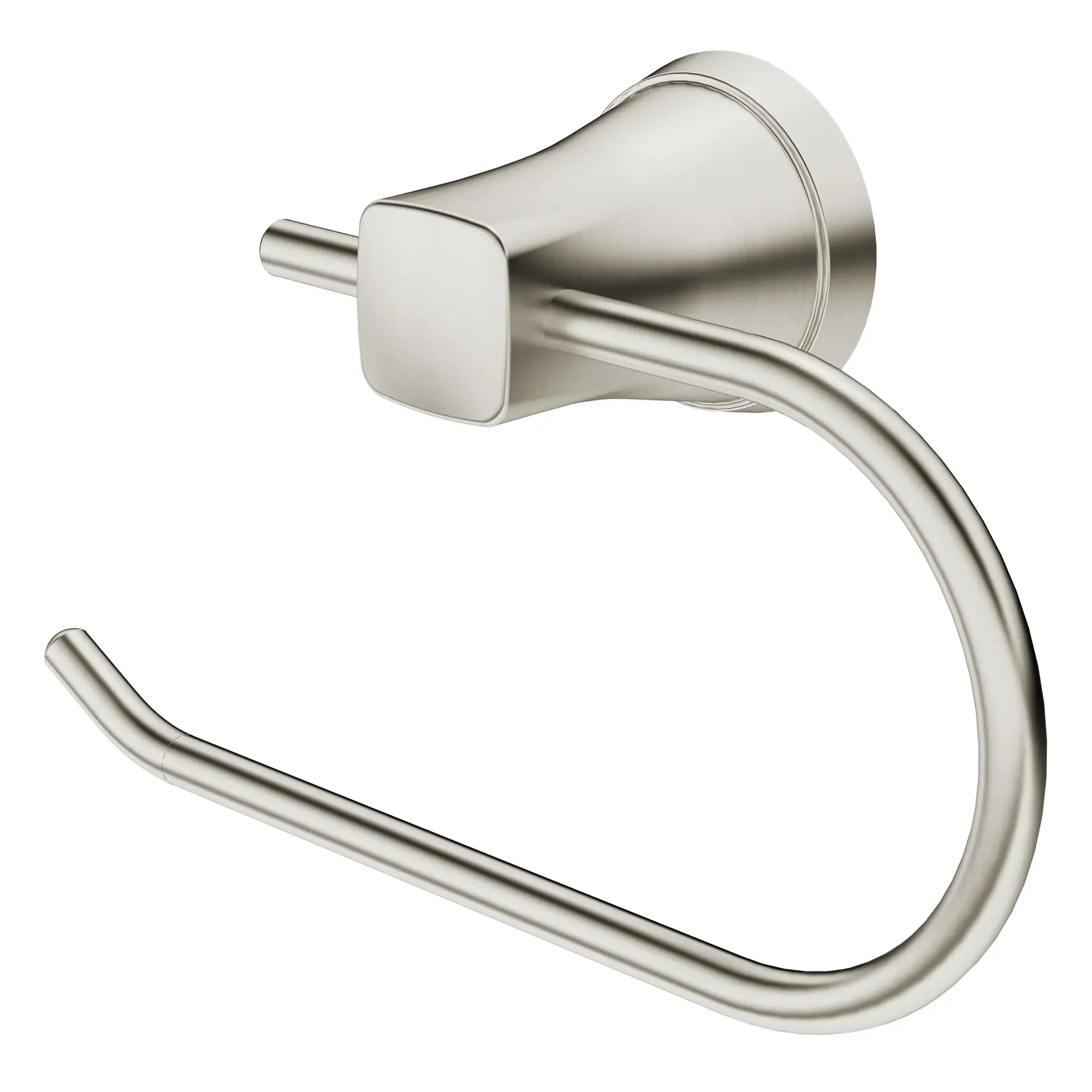 Glenmere Wall Mounted Toilet Paper Holder - Brushed Nickel Bathroom Tissue Roll Dispenser for Home & Commercial Use - Perfect for Bathrooms, Restrooms, and Powder Rooms