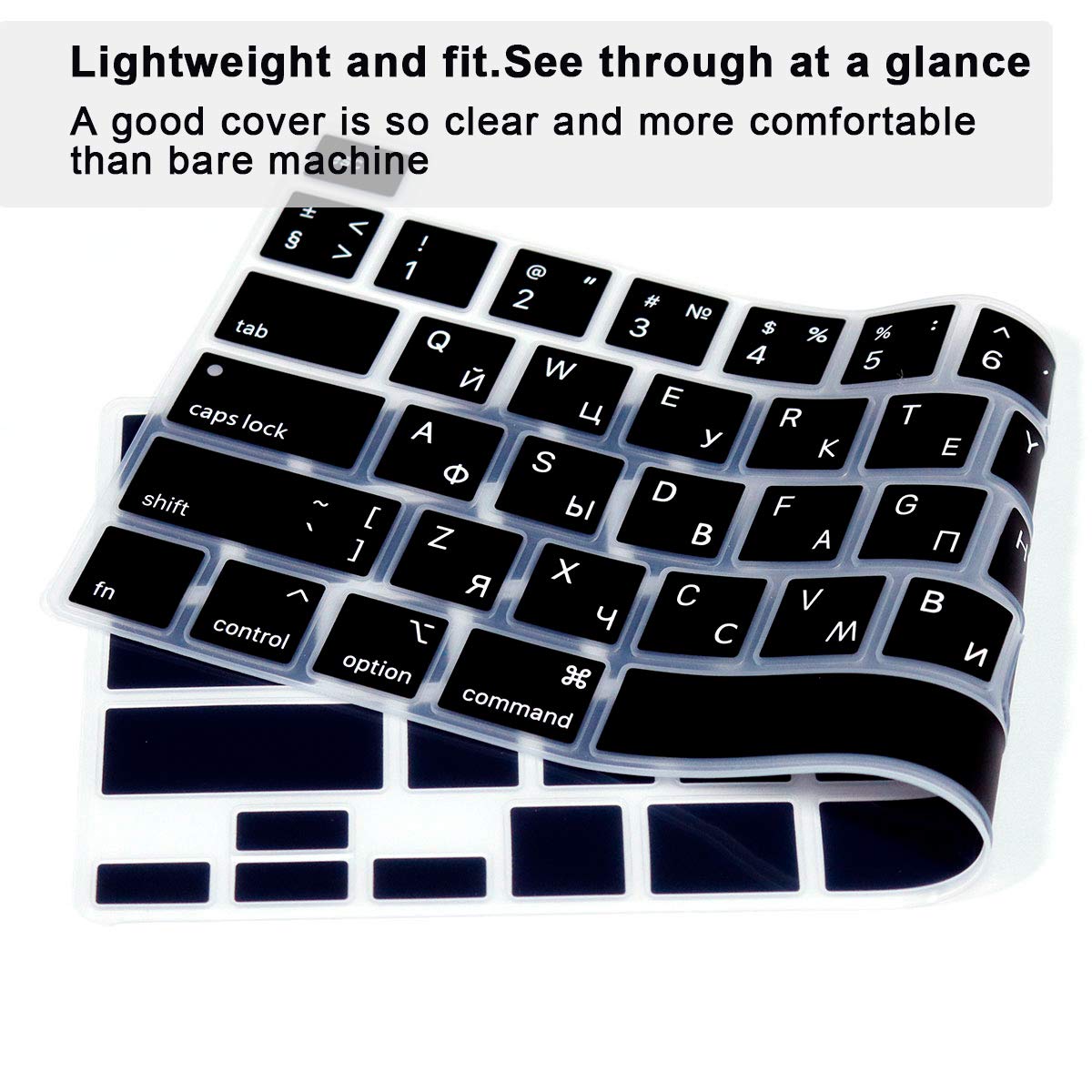 Russian Language Silicone Keyboard Cover for MacBook Pro 16