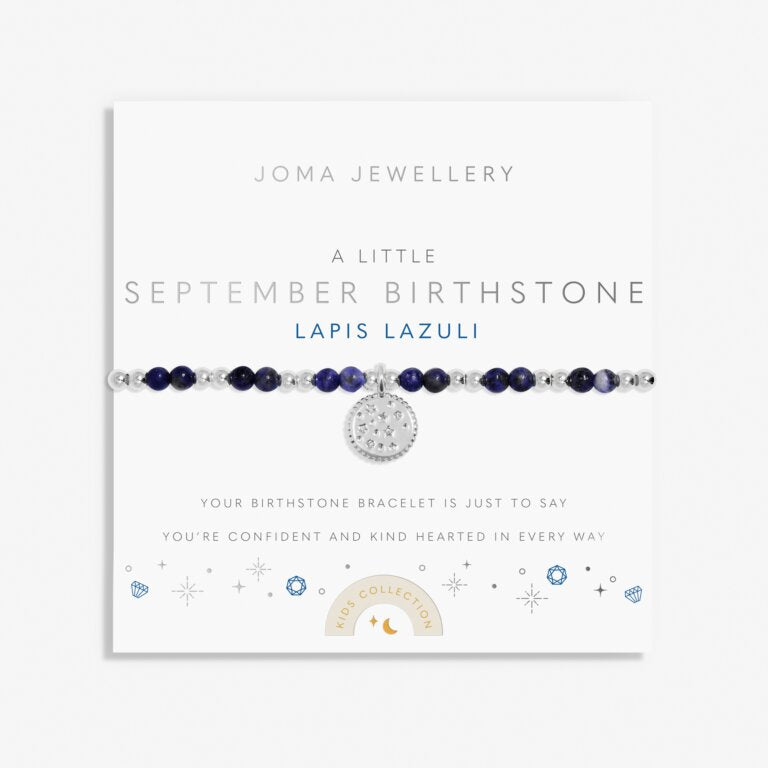 Joma Jewellery September Birthstone Bracelet for Kids - Perfect Birthday Gift & Everyday Wear for Girls