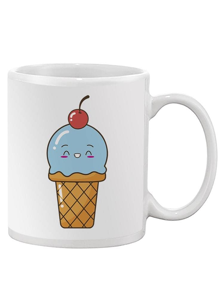 Happy Ice Cream Mug Designs - Cute & Fun Ceramic Mugs for Ice Cream Lovers - Perfect for Dessert Parties, Summer Treats & Gift Giving