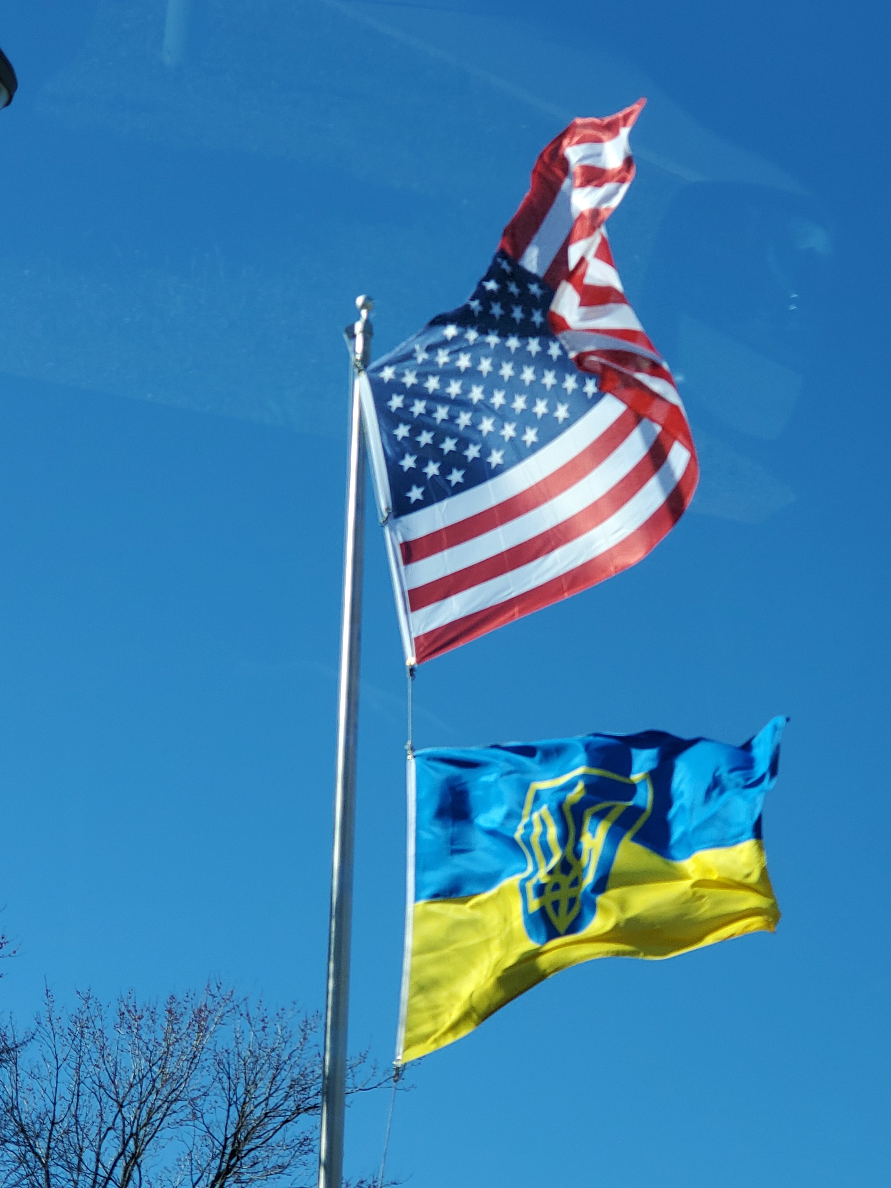 5'x8' Ukraine Trident Flag - 100D Rough Tex® Durable Ukrainian National Flag - Perfect for Outdoor Display, Parades & Patriotic Events