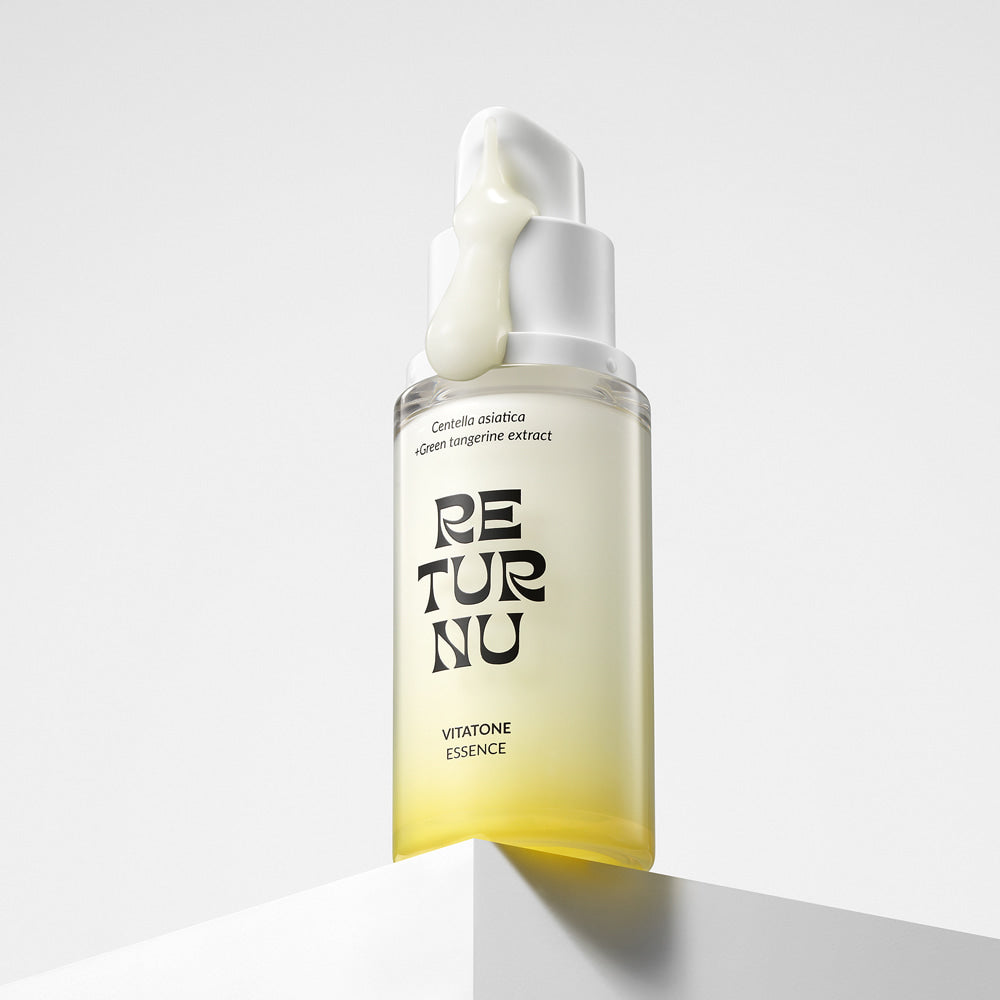 RETURNU Vitatone Essence 30ml - Anti-Aging Facial Serum with Hyaluronic Acid & Vitamin C for Glowing Skin | Day & Night Moisturizer for Women & Men | Perfect for Dry Skin & Wrinkle Reduction