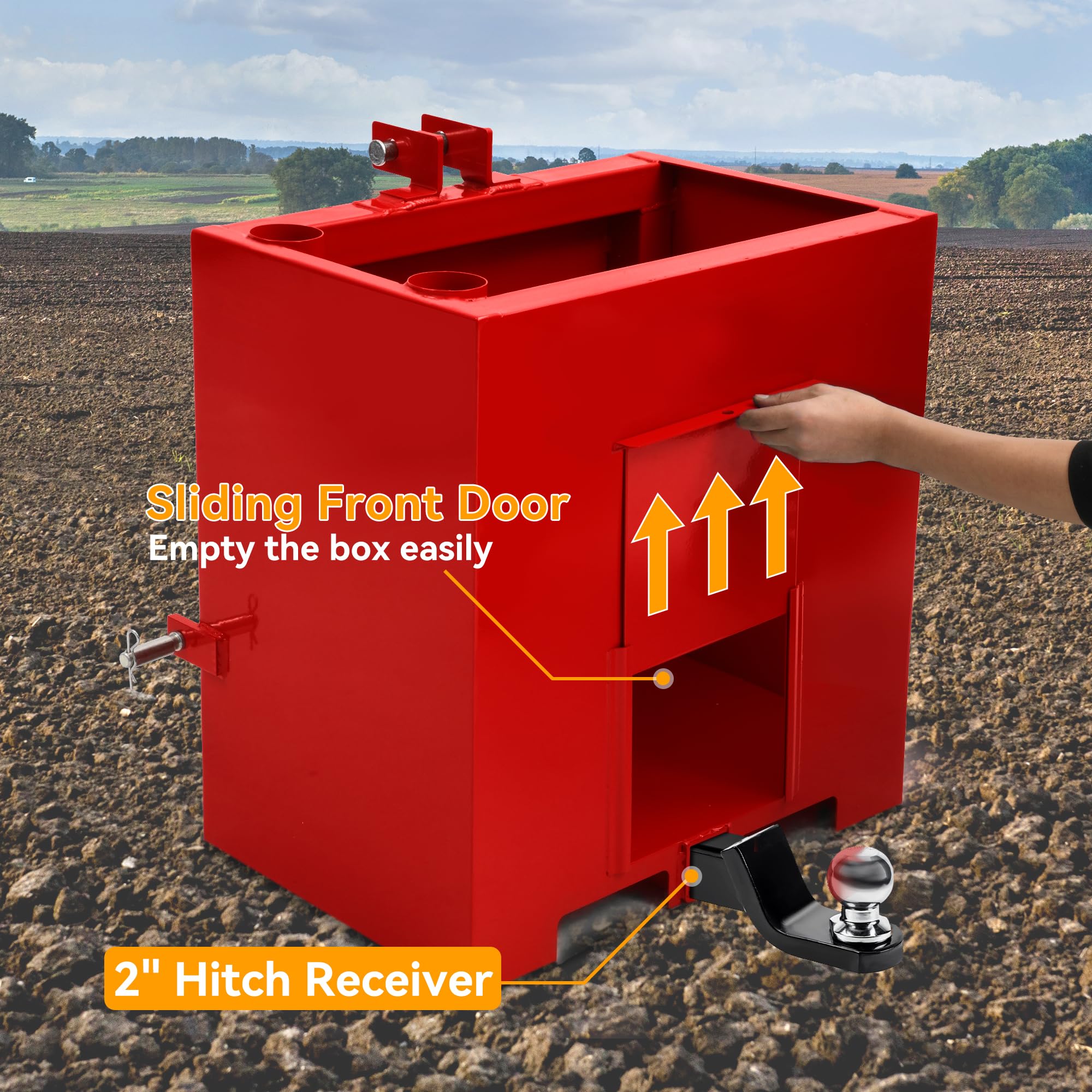 YINTATECH 3-Point Tractor Ballast Box with 2