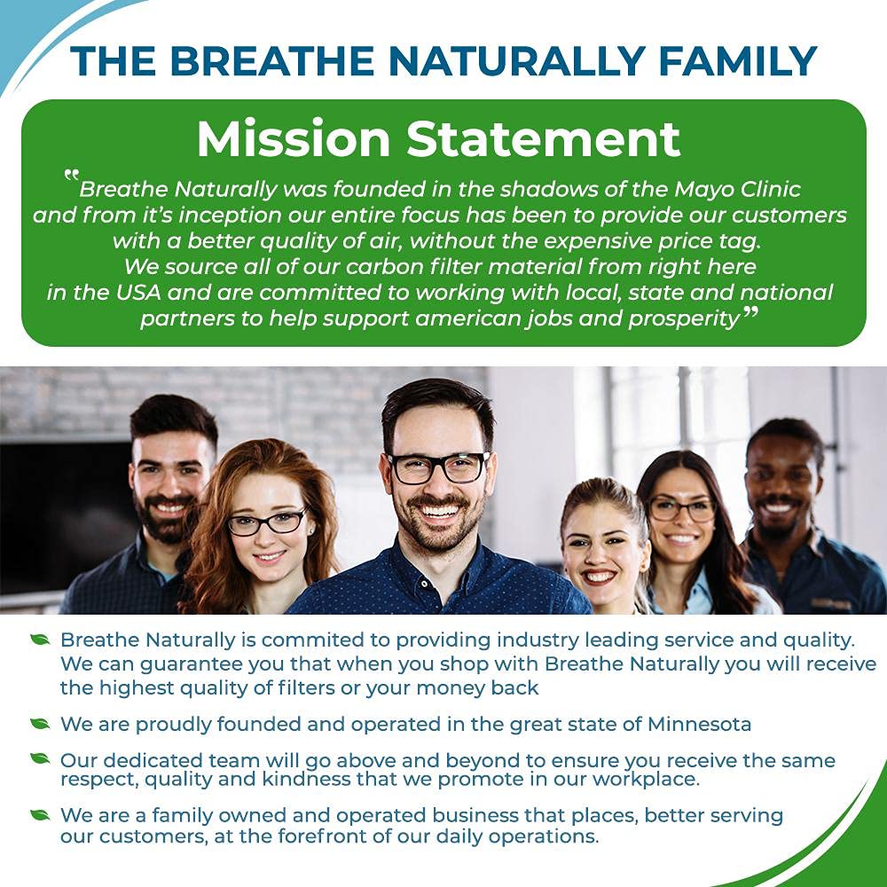 Breathe Naturally Replacement Air Purifier Carbon Filters - Compatible with Idylis 