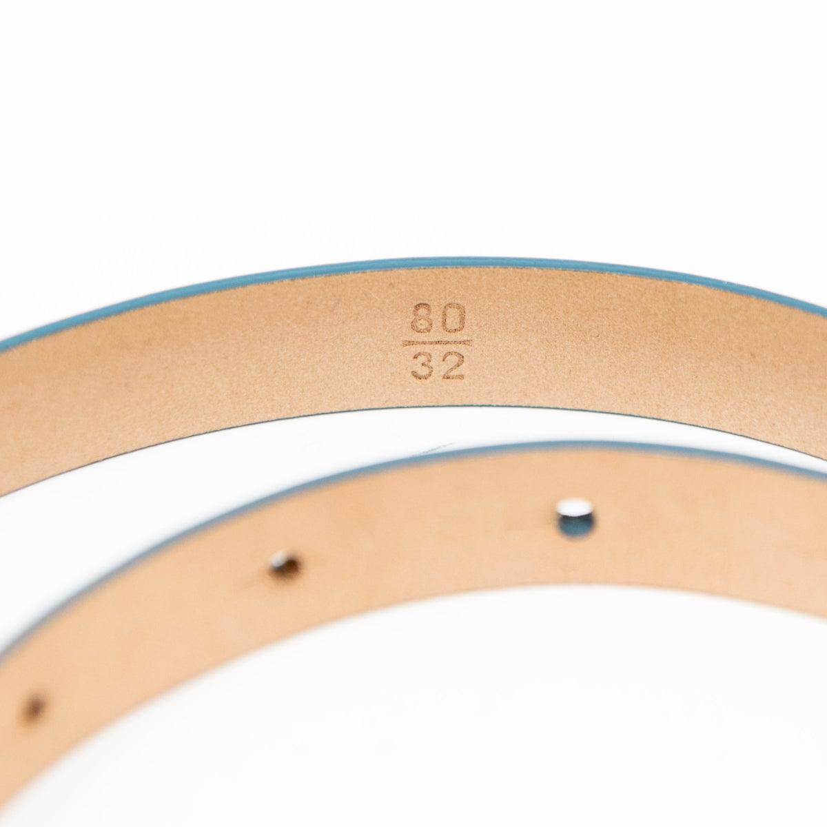 Chanel Turquoise Patent Leather CC Logo Belt for Women - Luxury Designer Fashion Accessory for Dresses, Jeans & Outfits