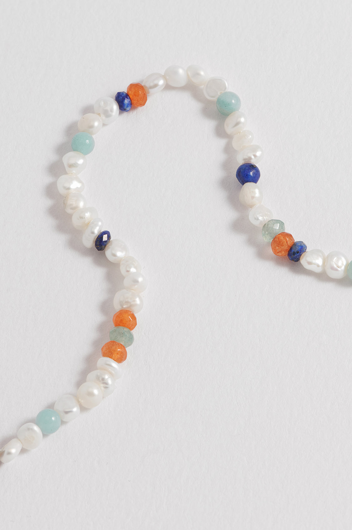 Men's Pearl and Mixed Gemstone Necklace - Elegant Jewelry for Gifts, Weddings & Special Occasions