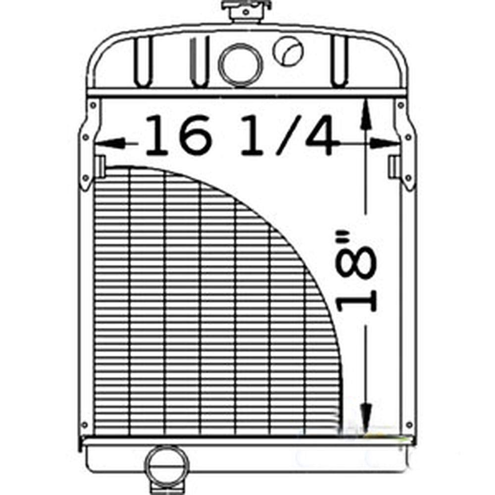 Stevens Lake Replacement Radiator for Case & International Harvester O-4, OS-4, OS4, Super H, Super HV, Super W-4, Super W4, W-4 Tractors | Heavy-Duty Cooling Solution for Farm Equipment & Agricultural Machinery