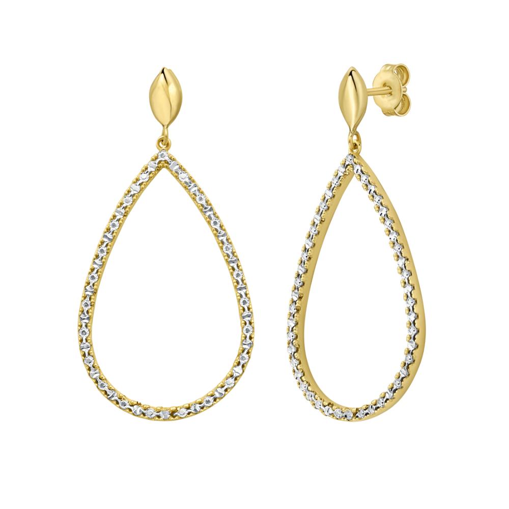 14K Gold Marquise Diamond Earrings for Women - Elegant Dangle Drop Earrings for Wedding, Party & Special Occasions