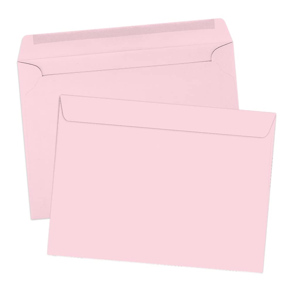 LUXPaper 9 x 12 Booklet Envelopes - Candy Pink, 80lb Text Weight, Pack of 500 | Perfect for Wedding Invitations, Business Mailers, and Greeting Cards