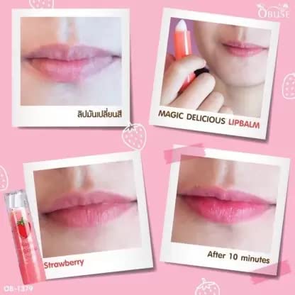 Pink Magic Strawberry Lip Balm - Hydrating & Moisturizing for Dry Lips - Natural & Long-Lasting - Perfect for Daily Use, Winter Care & On-the-Go Hydration
