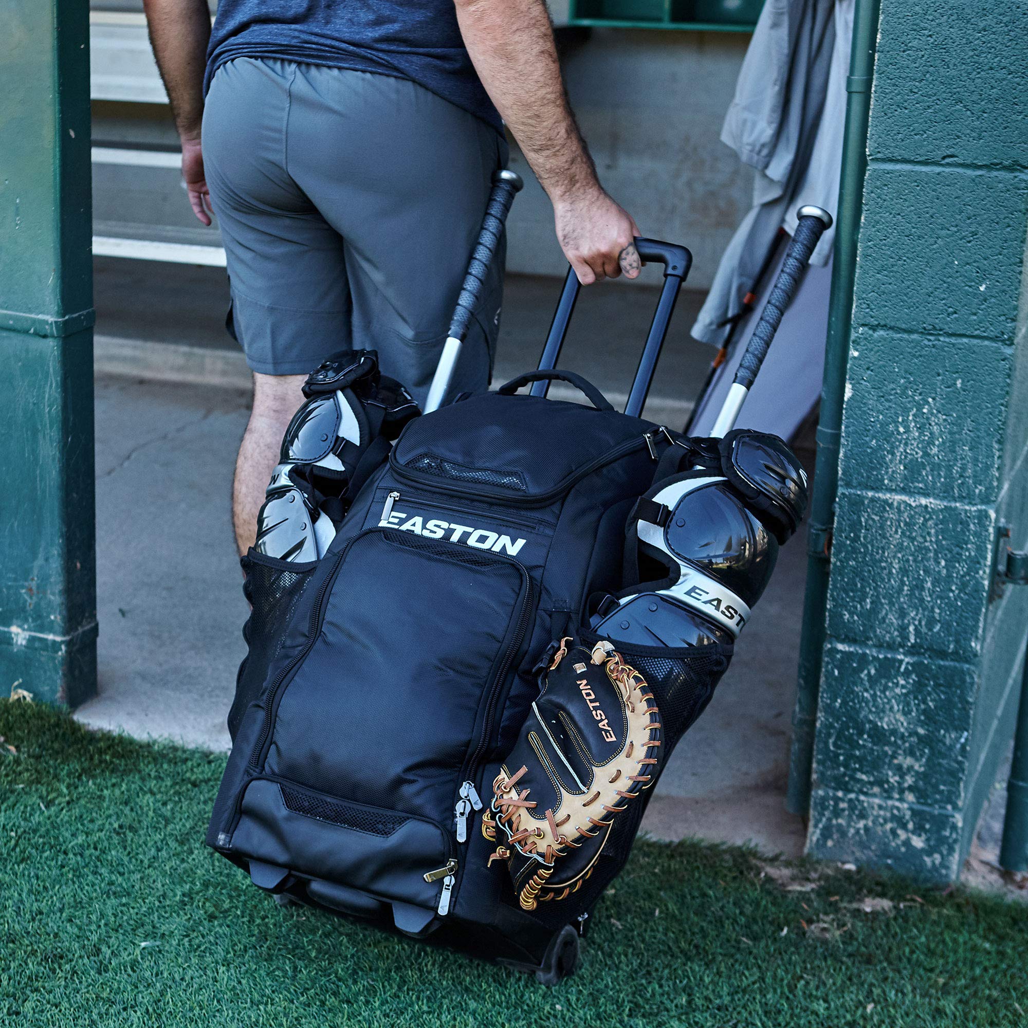 Easton Catcher's Wheeled Baseball Softball Bag - Durable Wheeled Gear for Catchers - Multiple Color Options - Perfect for Games, Practices & Travel