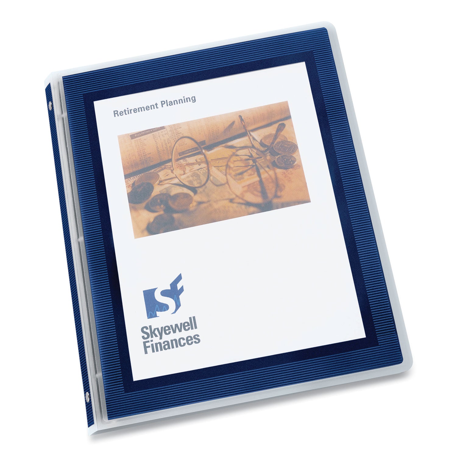 Avery® Flexi View 3-Ring Binder with Round Rings - 0.5 Inch Capacity, 8.5 x 11 Inches, Navy Blue - Perfect for School, Office & Home Organization