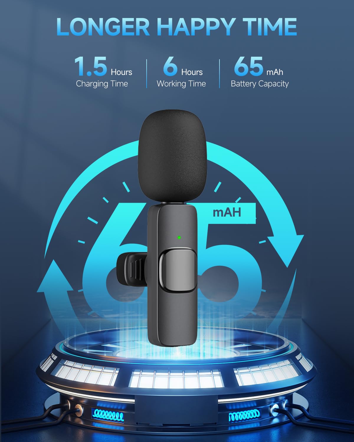 Professional Wireless Lavalier Microphone for iPhone 15 & Android USB-C - Omnidirectional Clip-on Mic for Podcast, YouTube, Vlogging - Perfect for Interviews, Live Streaming & Video Recording