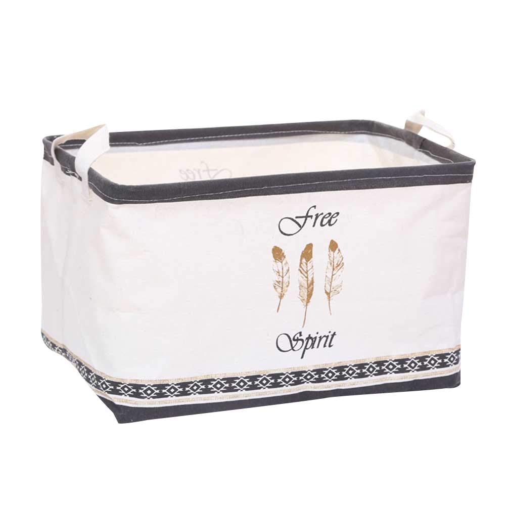 NewshijieCOb Storage Box - Cotton Linen Desktop Organizer Basket for Toys, Cosmetics & Sundries | Home Office Desk Organization & Bedroom Storage Solution