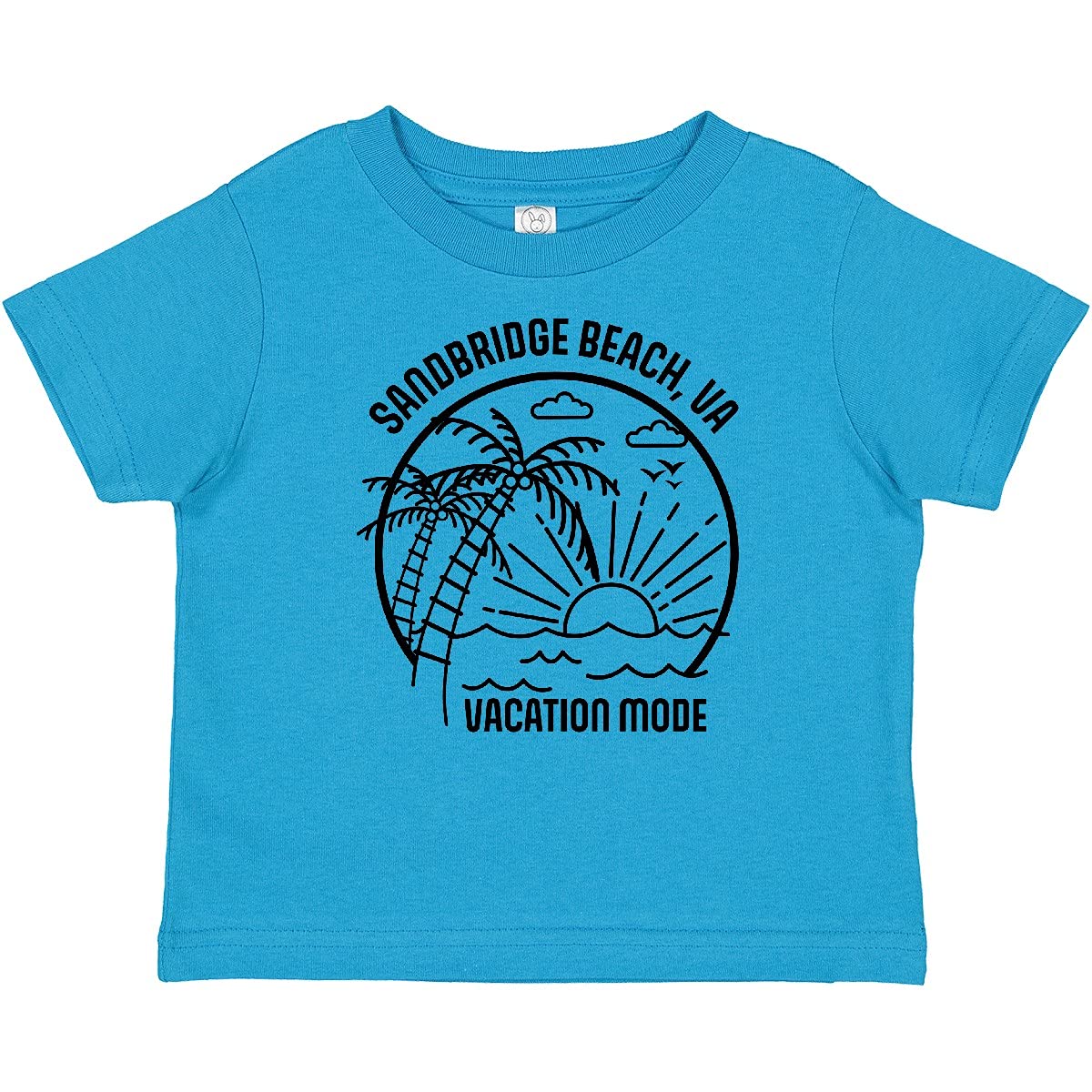 Inktastic Summer Vacation Mode Sandbridge Beach Virginia Baby T-Shirt - Soft Cotton Cute Graphic Tee for Boys & Girls - Perfect Beach Trip, Family Vacation & Holiday Outfit
