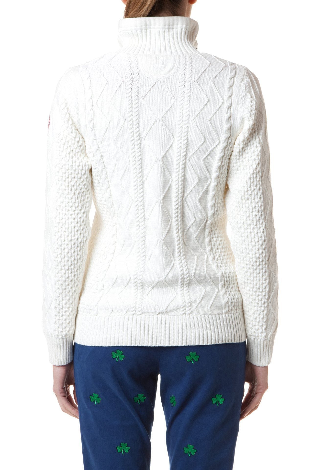 Holebrook Women's Annika 1/4 Zip Sweater - Off White Pullover for Casual Wear, Outdoor Activities & Layering
