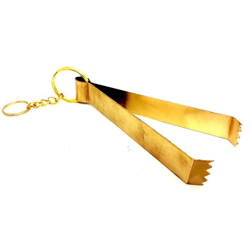 Premium Charcoal Tongs - Heavy Duty Brass BBQ Grill Tongs for Fireplace, Camping & Outdoor Cooking Accessories