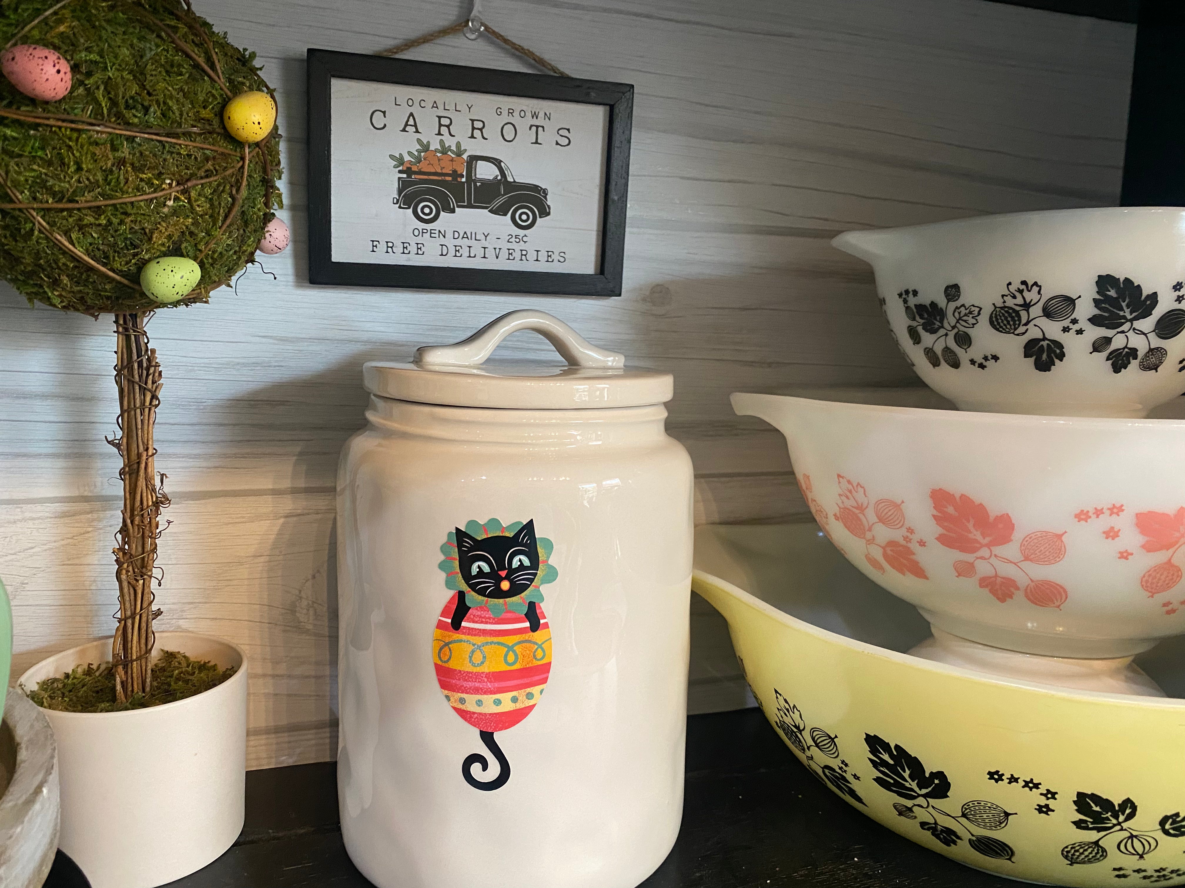 Johanna Parker Black Cat Easter Decors - Adhesive Wall Stickers for Spring Home Decor, Party Supplies & Holiday Gift Ideas