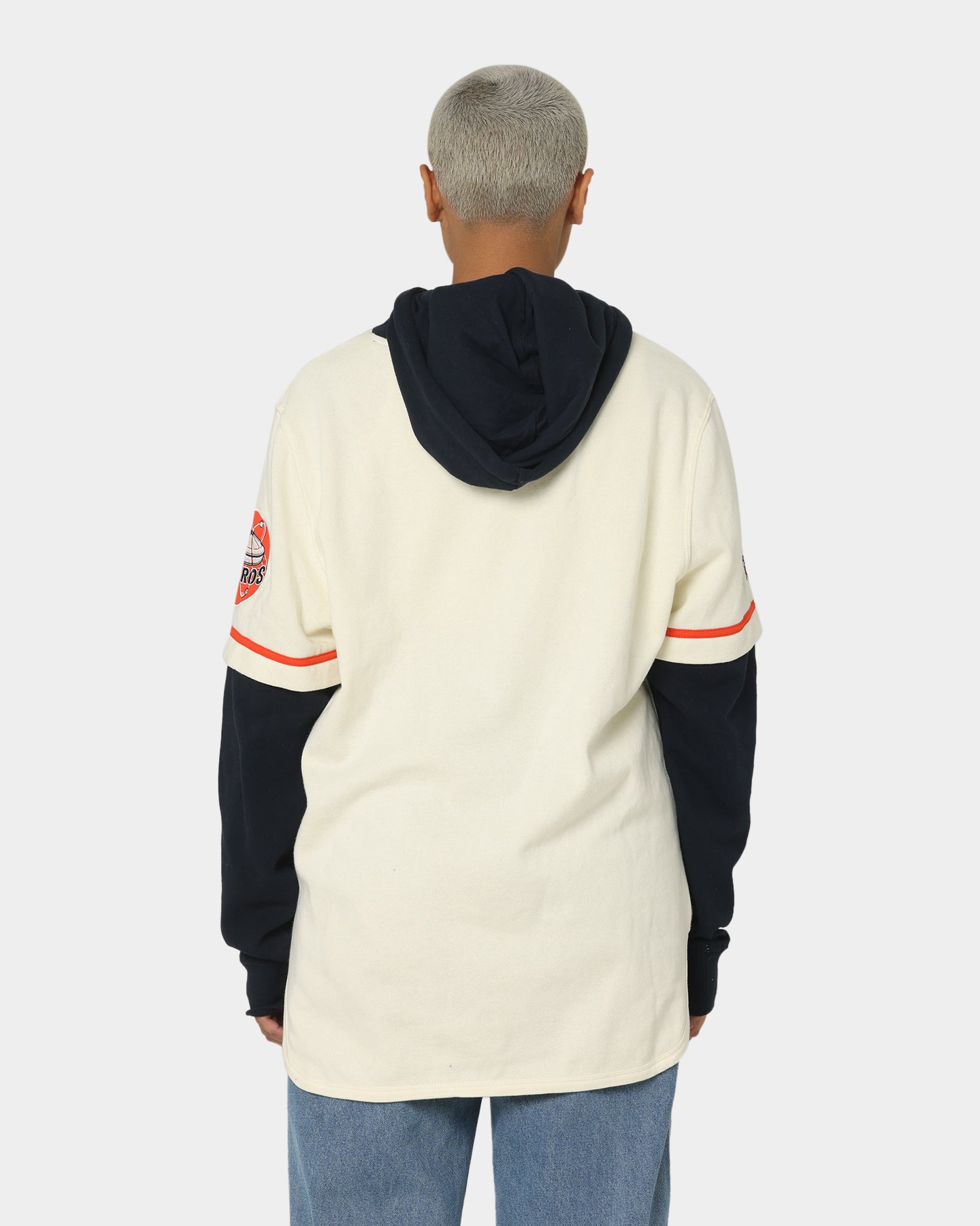 47 Brand Houston Astros Shortstop Hoodie Cream - Men's Baseball Fan Hooded Sweatshirt for Casual Wear & Game Day Outfits