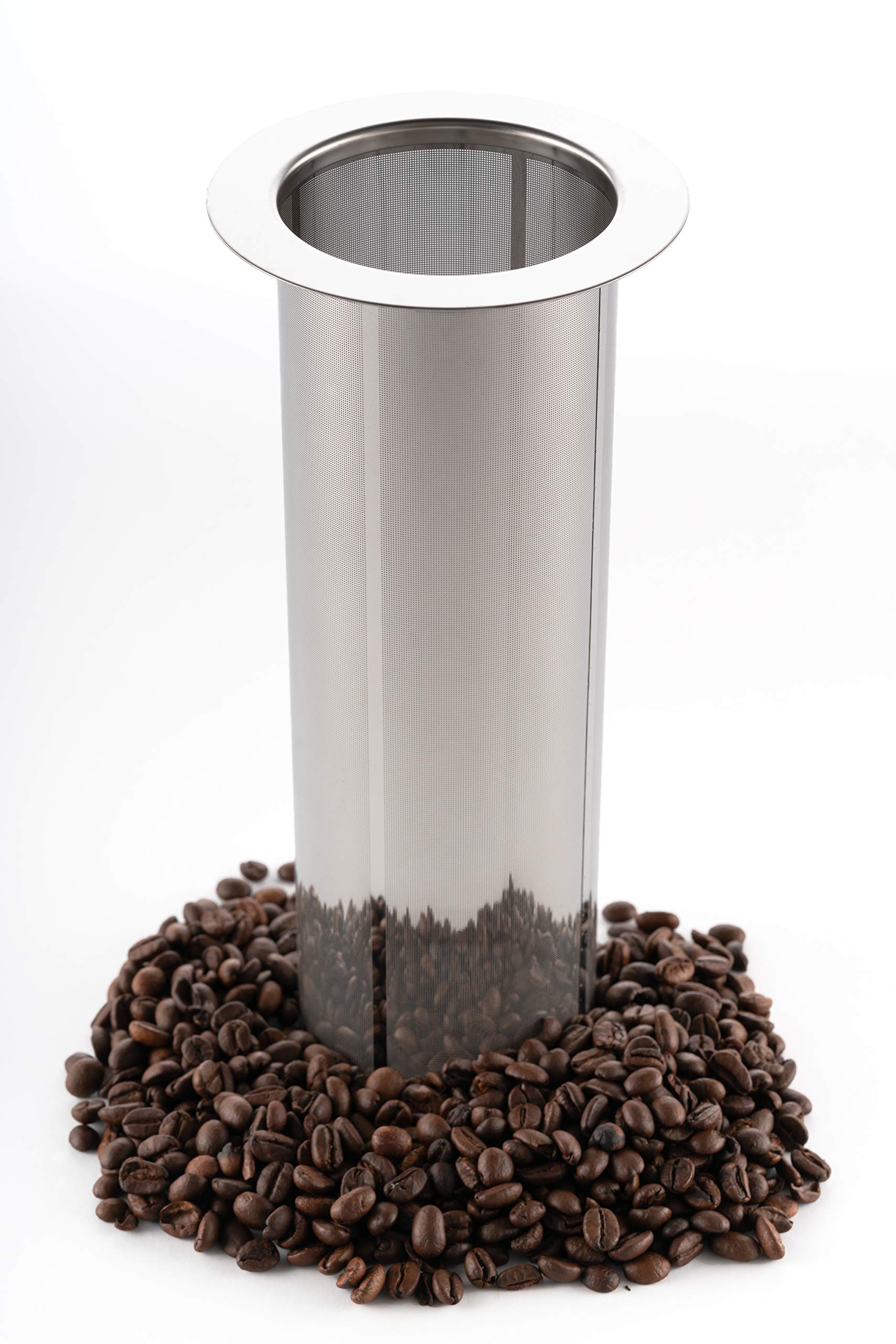 Original Grind Co. Stainless Steel Ultra Fine Mesh Cold Brew Filter for 1 Gallon Mason Jars - Reusable Replacement Brewing Accessory for Fresh Tea & Coffee - Perfect for Home Brewing, Iced Tea & Cold Coffee Lovers