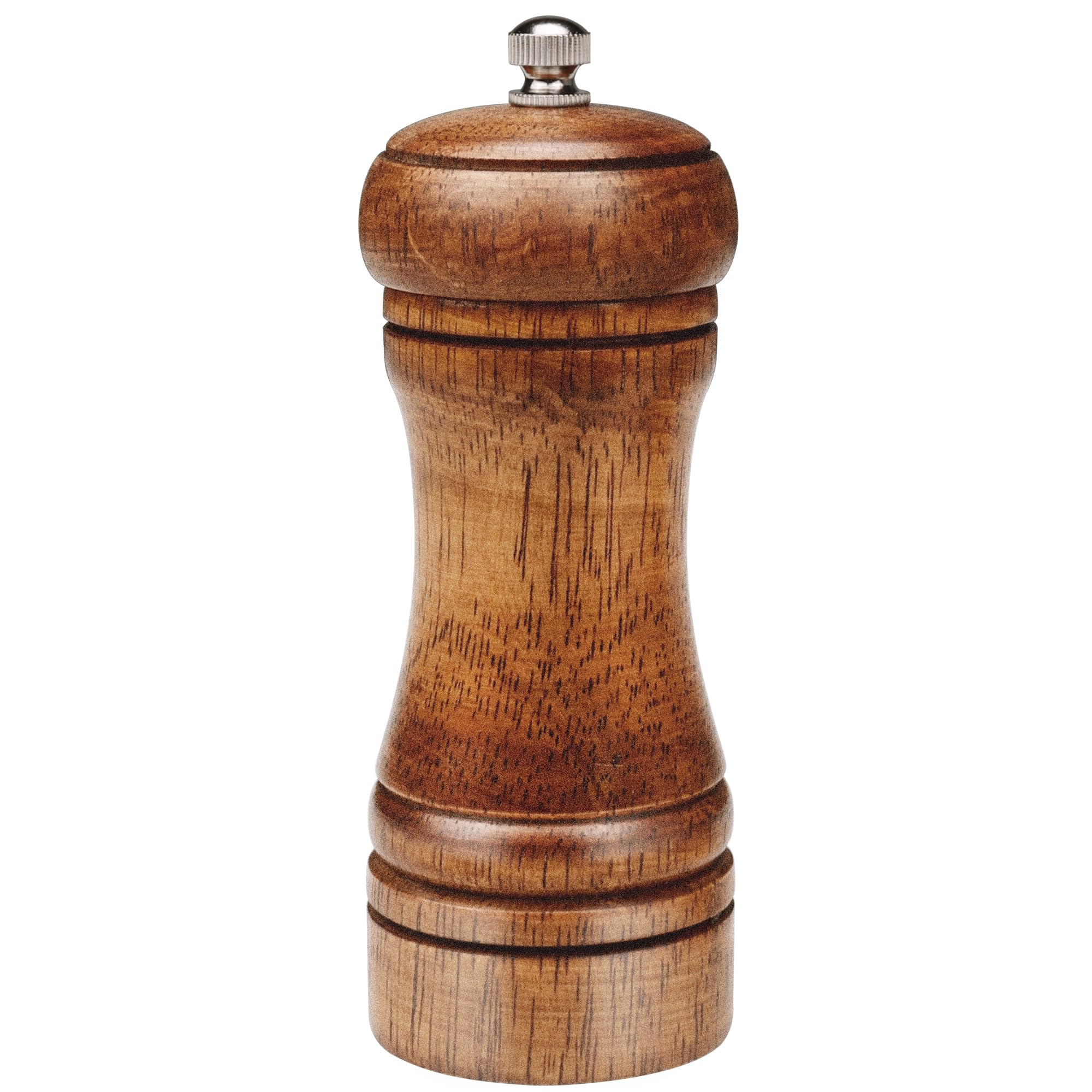 Premium Gulex® 8 Inch Wooden Pepper Grinder & Salt Mill - Adjustable Coarseness, Ceramic Grinding Mechanism, Refillable - Dark Color (5.5