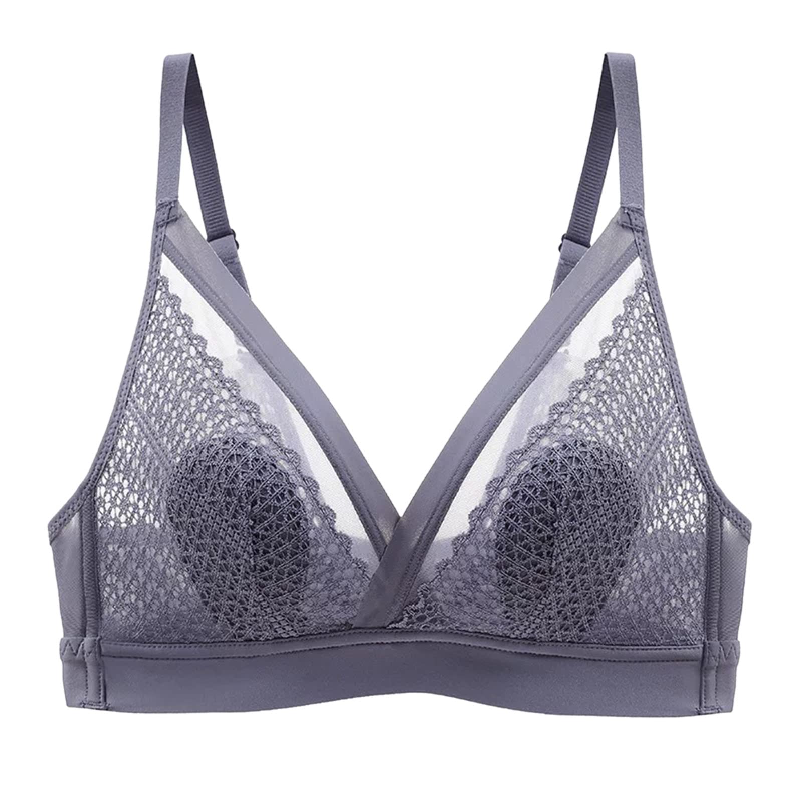 Sexy Lace Back Bra for Women - No Steel Ring French Design, Ultra Thin Bralette with Big Open Back, Comfortable Summer Wear for Daily Use, Date Night & Special Occasions