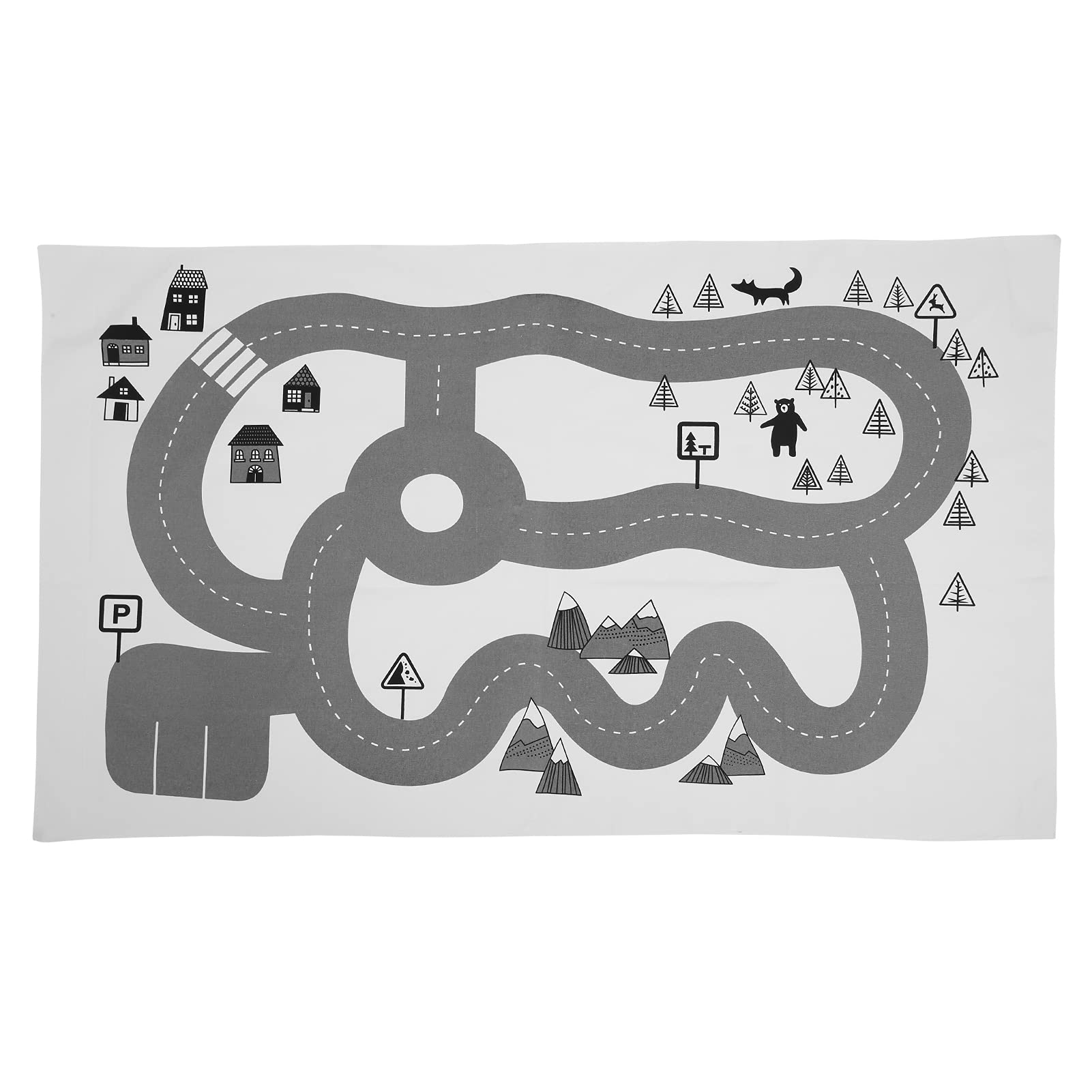 WNSC Baby Play Mat - Non-Toxic Kids Floor Playmat with Deep Forest Track Design, Portable & Easy to Clean for Infants & Toddlers - Perfect for Nursery, Playroom & Outdoor Activities