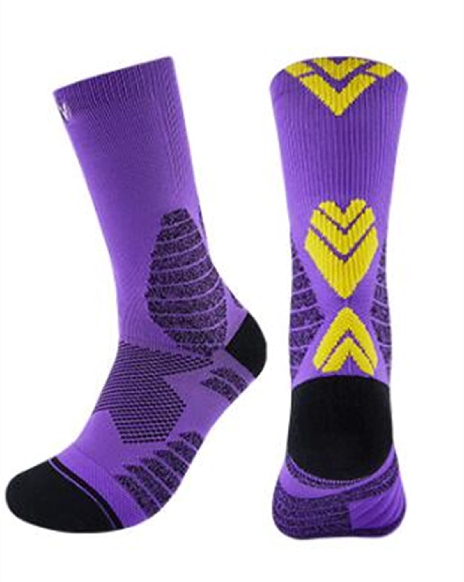 Anti-Slip Silicone Sports Socks - Breathable Compression Running Cycling Hiking Basketball Socks for Men & Women - Perfect for Workouts, Gym, and Outdoor Activities