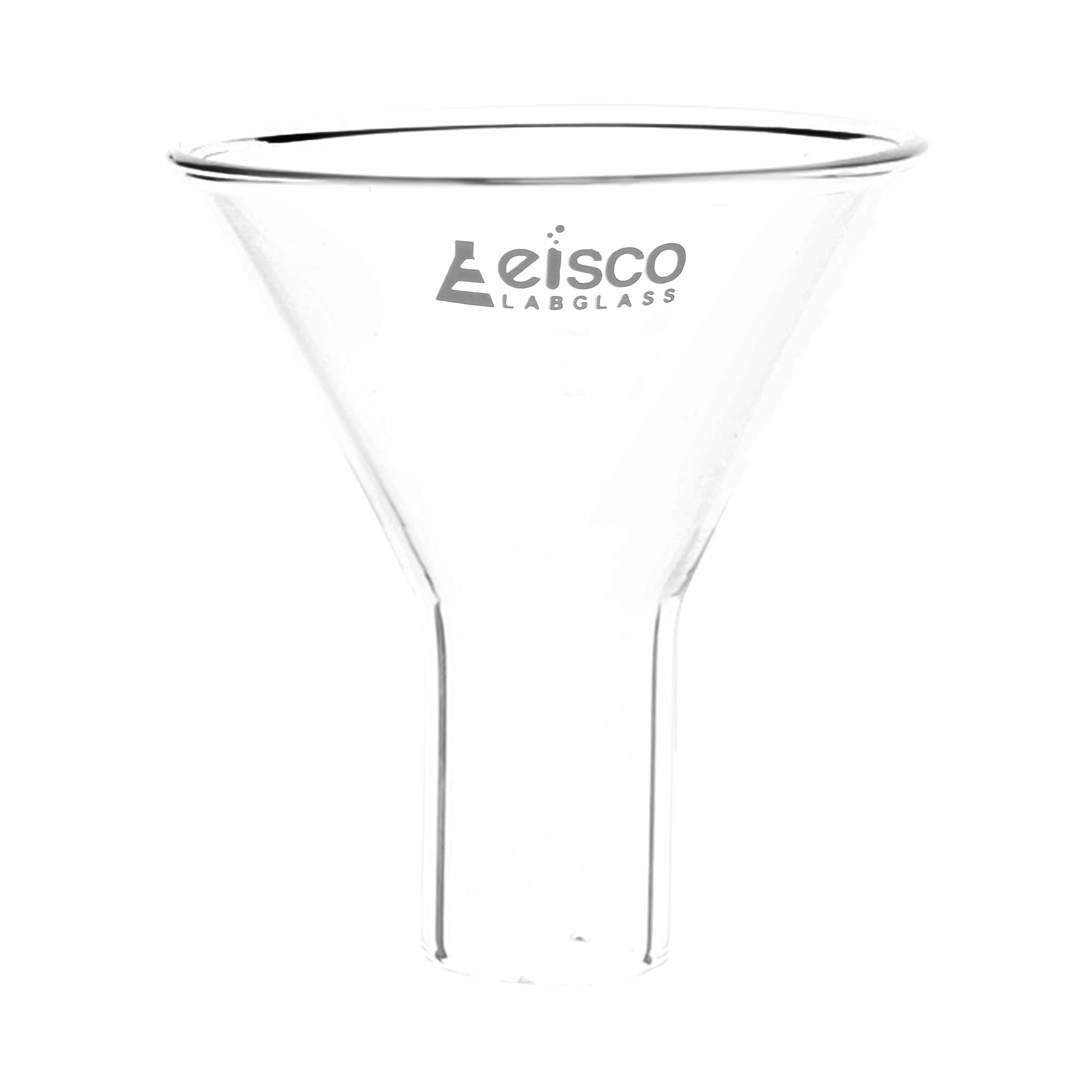 EISCO 55mm Borosilicate Glass Powder Funnel with 60º Angle & 20mm Plain Stem - Lab, Chemistry & Scientific Use for Precise Pouring