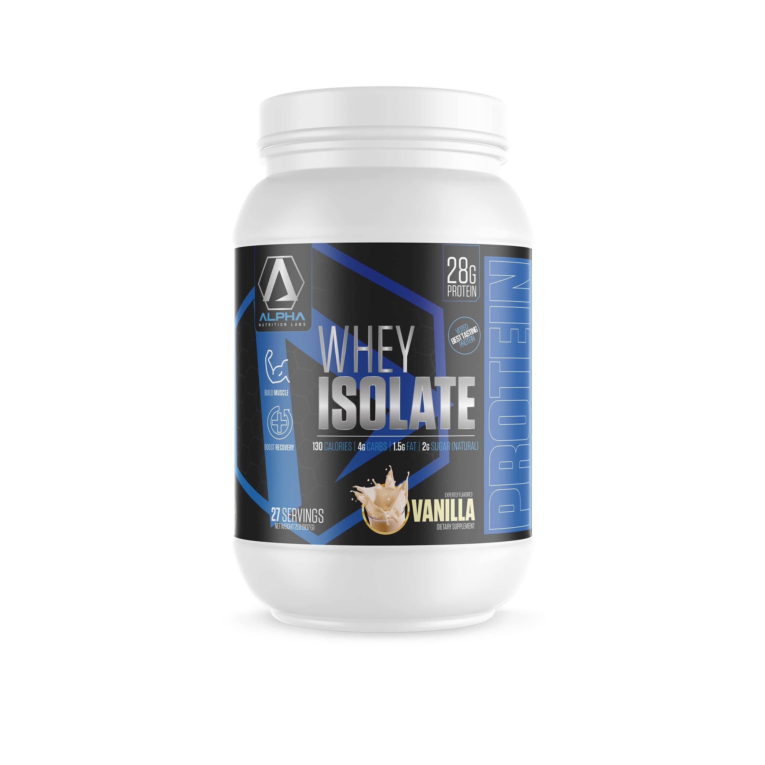 Vanilla Whey Isolate Protein Powder - 28g Protein per Serving, Low Carb, Keto-Friendly for Muscle Recovery & Weight Loss | Ideal for Post-Workout, Breakfast Smoothies & Healthy Lifestyle