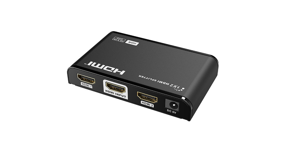 4K 60Hz HDMI Splitter 1x2 - Ultra HD 4K@60Hz HDMI 2.0 Splitter with HDR, 3D, Dolby Vision - Duplicate or Mirror Screen for Dual Monitors, Home Theater, Gaming & Conference Room Setup