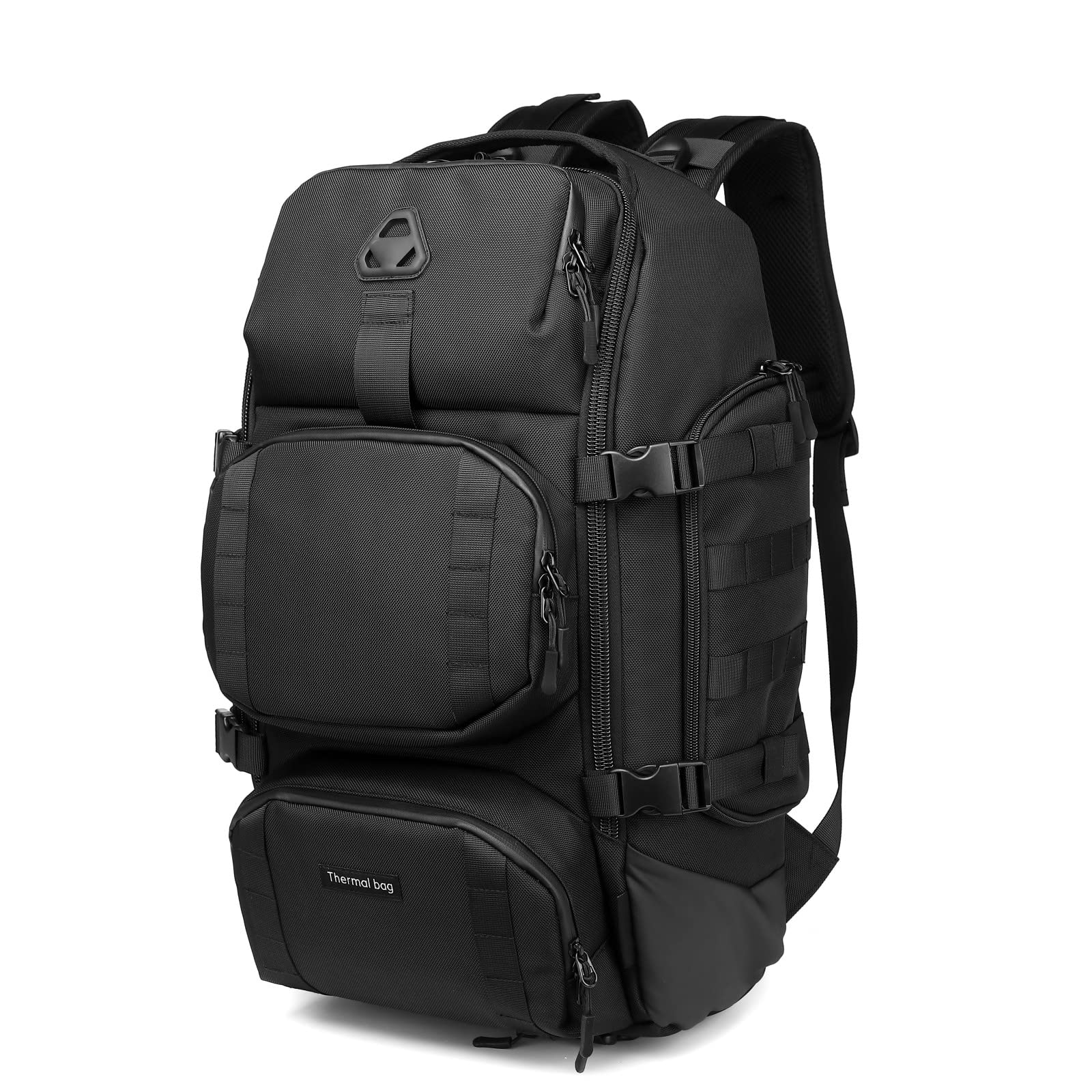 VABAMEES Large Travel Backpack with USB Charging Port & Insulated Lunch Compartment - Waterproof Business Laptop Backpack Fits 16