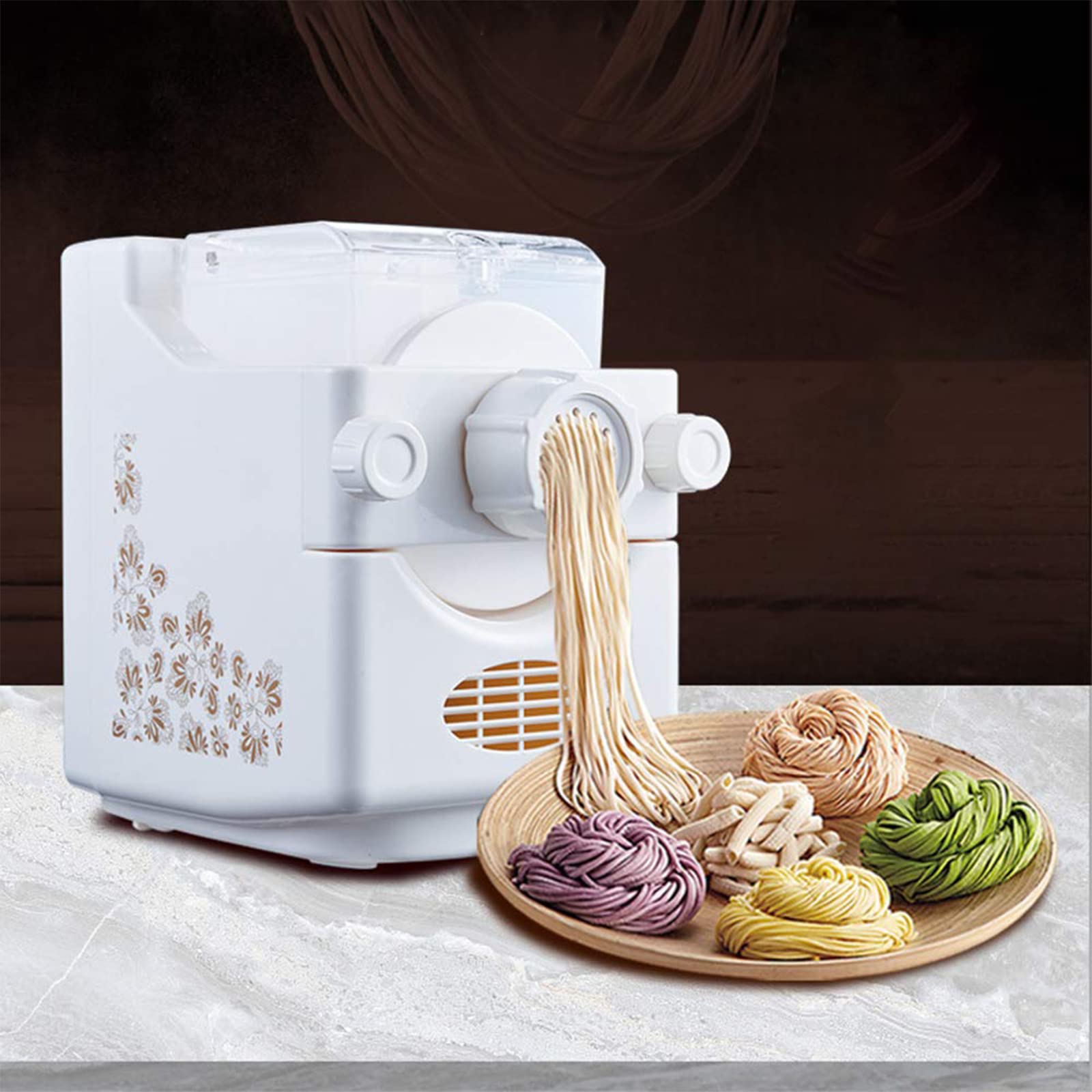 Electric Pasta Maker Machine - Automatic Noodle Maker for Spaghetti, Fettuccine & Ramen | Perfect for Home Kitchen & Italian Cooking
