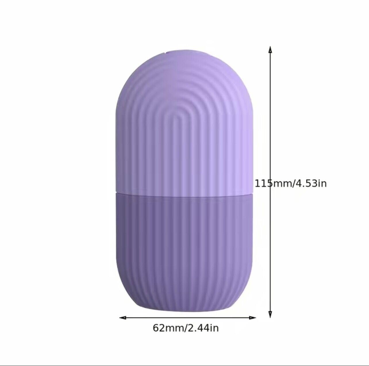 Vision4ever 2-Pack Facial Ice Roller for Skin Tightening & Pore Minimizing - Cooling Face Massager to Enhance Glow & Reduce Puffiness - Perfect for Morning Routine & Post-Workout Skin Care (Purple)