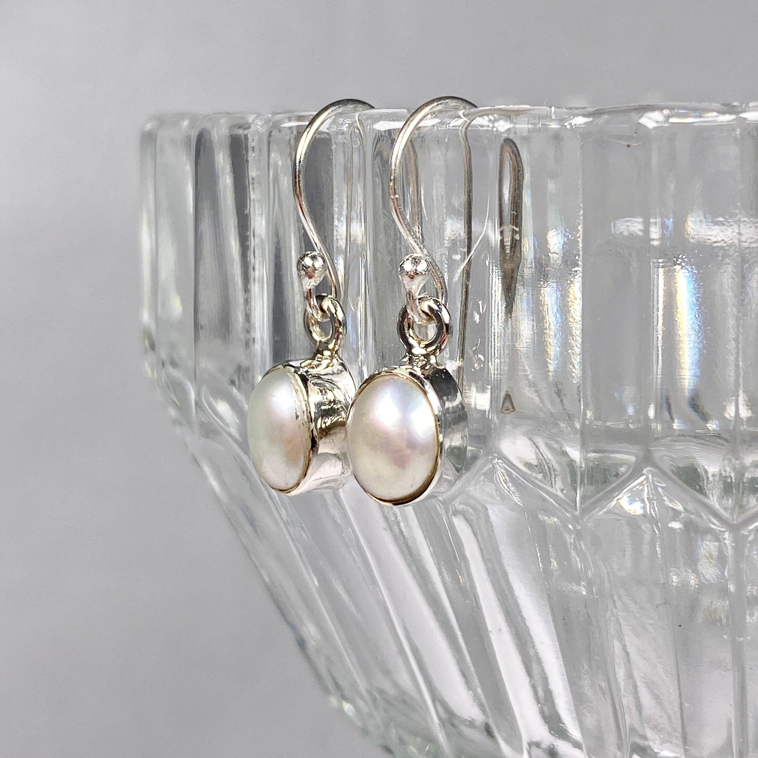 Elegant Pearl Petite Oval Earrings R2363 PLO - Perfect for Weddings, Parties & Everyday Wear