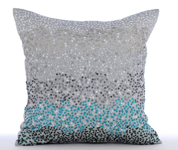 Aqua Blue & Grey