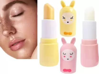 Moisturizing Cartoon Lip Balm Pack of 2 - Hydrating & Cute Lip Care for Dry Lips - Perfect for School, Travel, and Daily Use