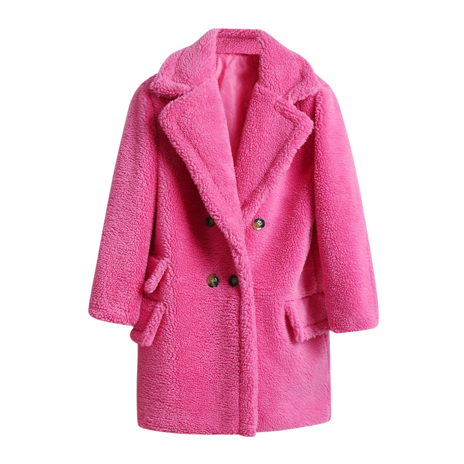 Women's Winter Thermal Midi Coat with Pockets - Warm Fleece Lined Trench Coat for Fall & Winter - Perfect for Office, Travel and Outdoor Activities