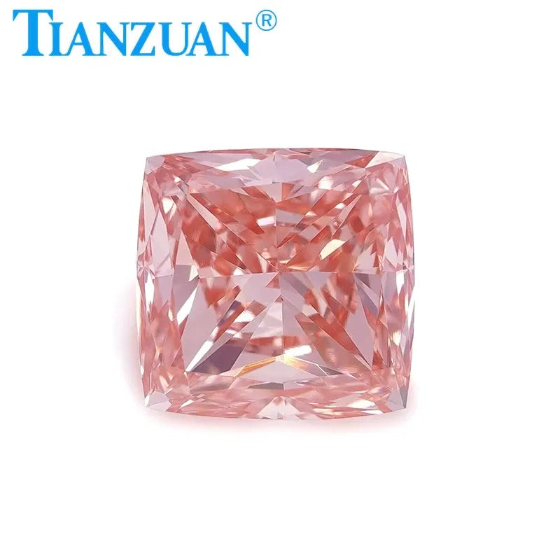 1CT Cushion Cut Lab Grown CVD Diamond - Fancy Vivid Pink VVS2 Clarity IGI Certified Loose Gemstone for Engagement Rings & Fine Jewelry Making