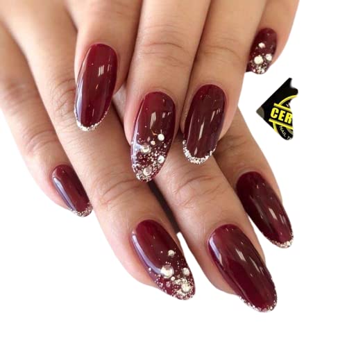 12 Pack Reusable UV Treated Press-On Nails with Glossy Gel Finish - Long Lasting Fake Nails for Women | Perfect for Parties, Weddings, and Everyday Glam