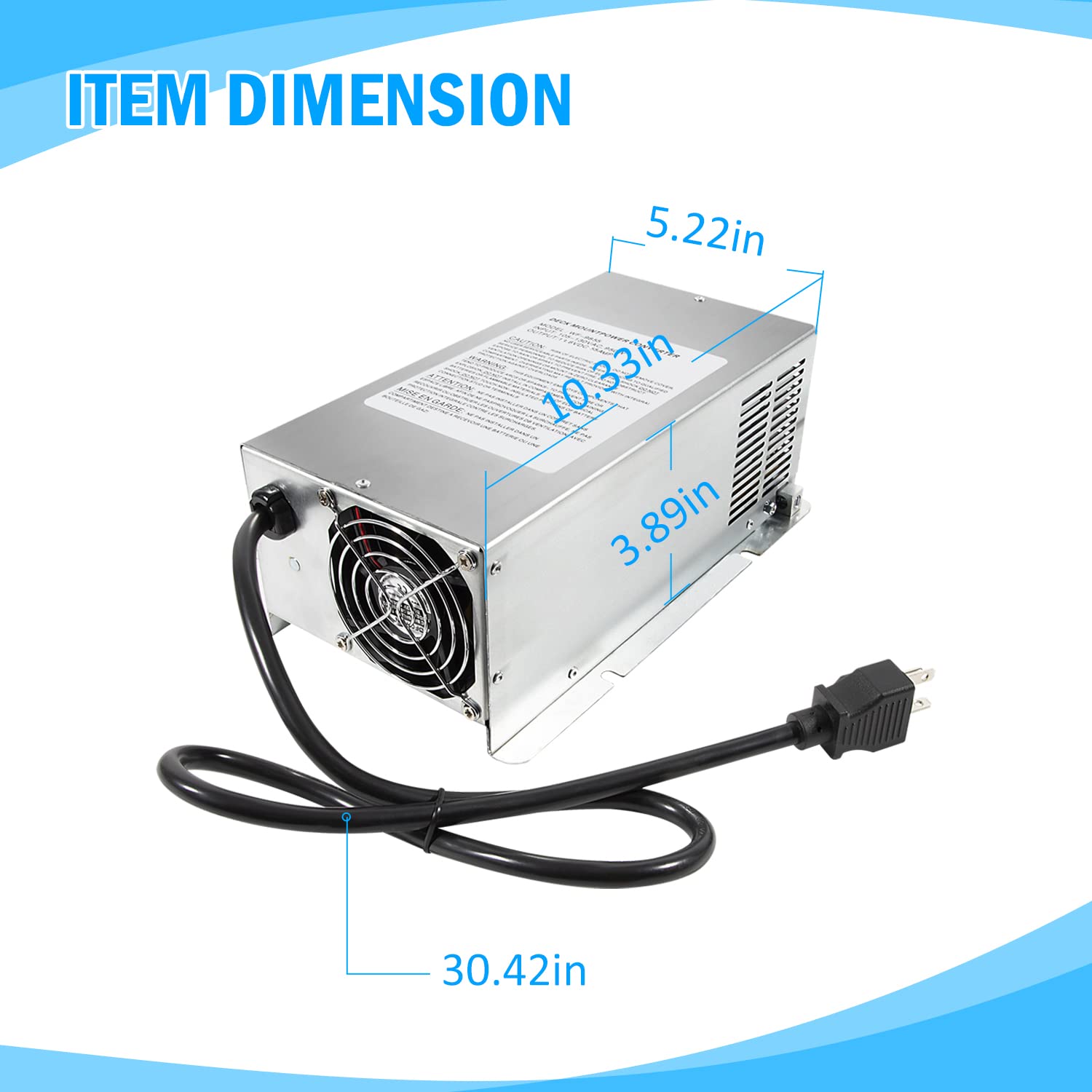 WF-9855 55 Amp RV Lithium-Ion Charger/Converter - Replacement for 9800 Series | Deck Mount Power Supply for RV, Trailer & Camper | Fast Charging & Battery Maintenance for Boondocking & Off-Grid Adventures
