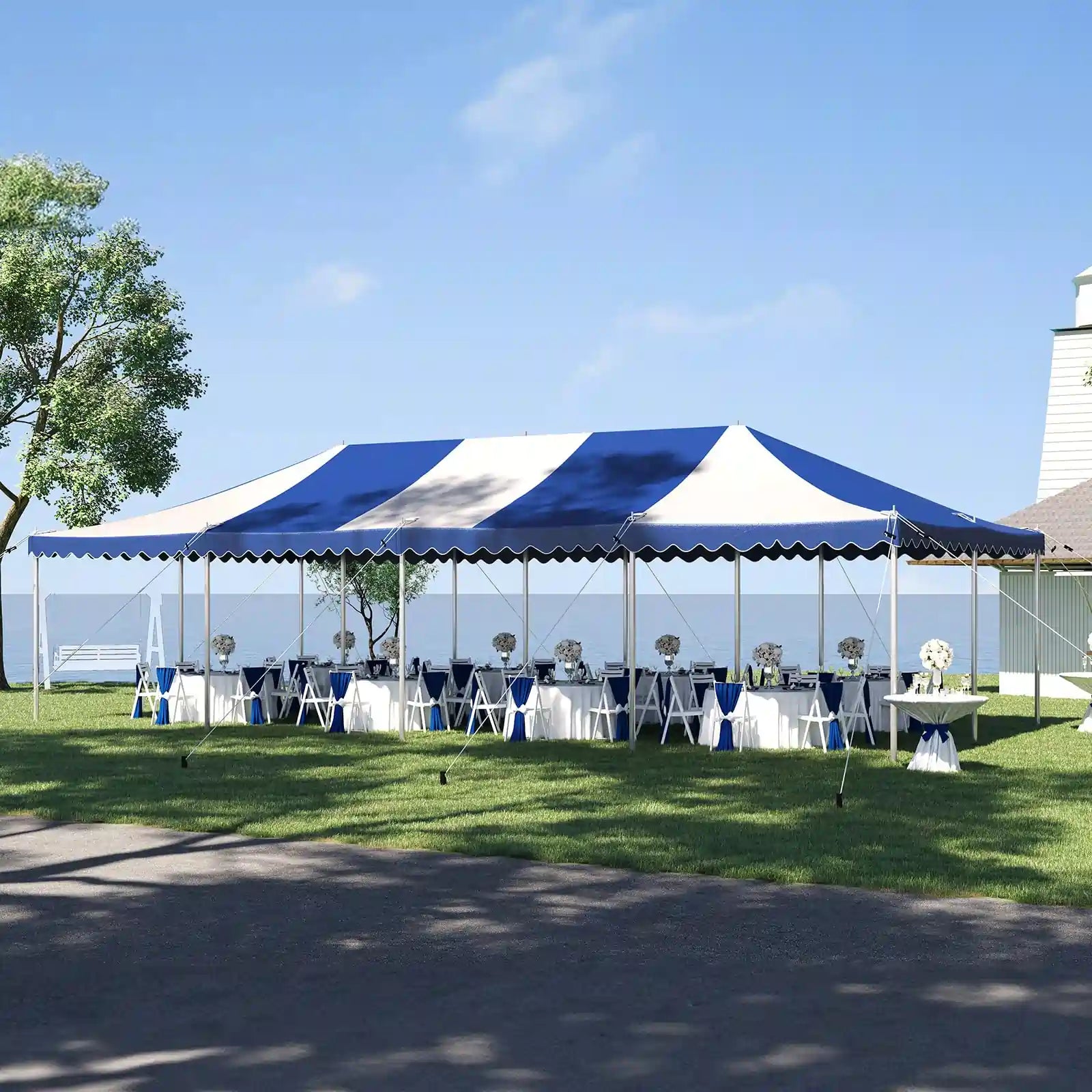 Quictent Heavy Duty Fire Retardant Pole Tent - Waterproof Outdoor Party Canopy for Weddings, Camping & Events