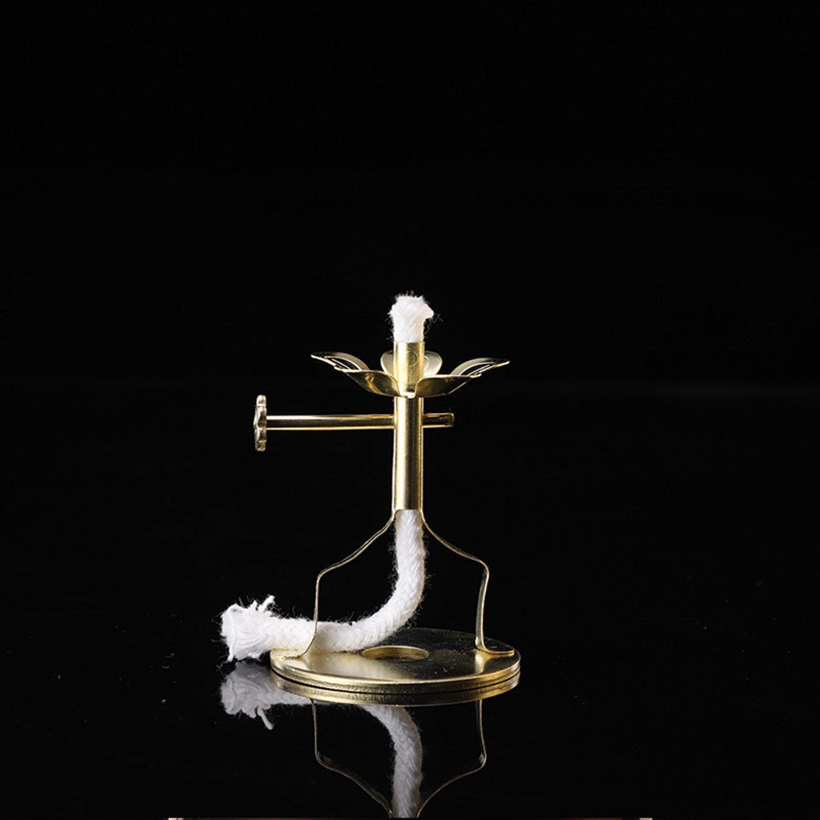 THE STYLE SUTRA® 2X Golden Butter Lamp Wick Holders - 7x4cm Wick Lamp Stand for Buddha Altar, Yoga Meditation & Wedding Decor | Spiritual Home Decor for Puja, Temple & Relaxation Spaces